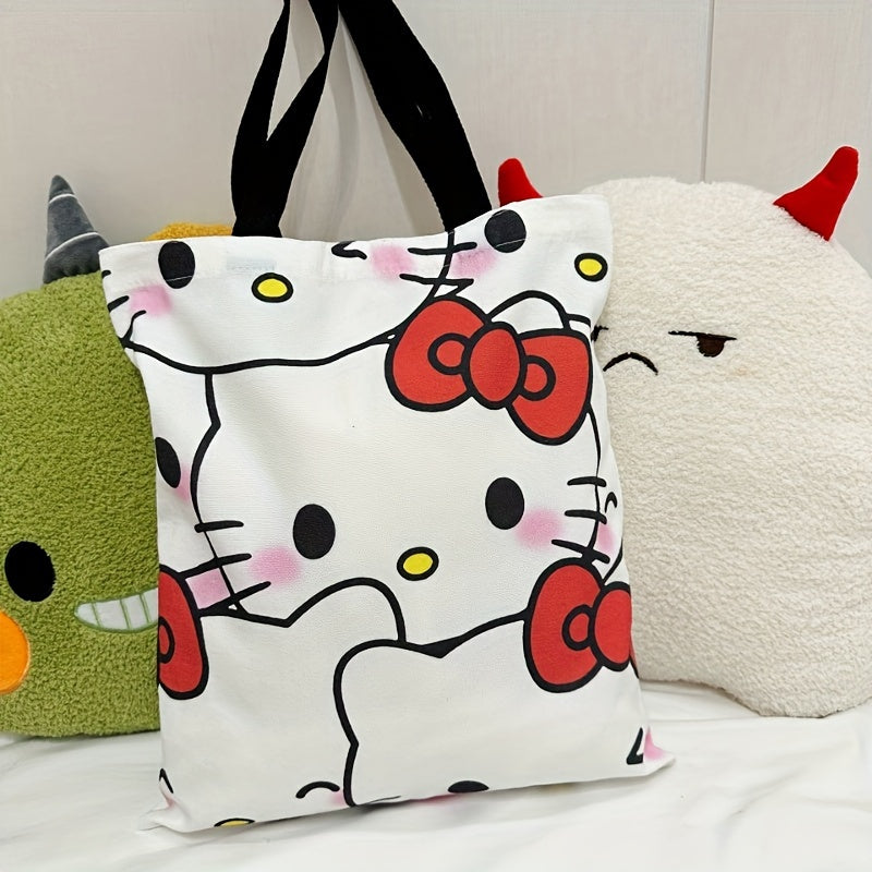 Kawaii Kitty Large Tote Bag