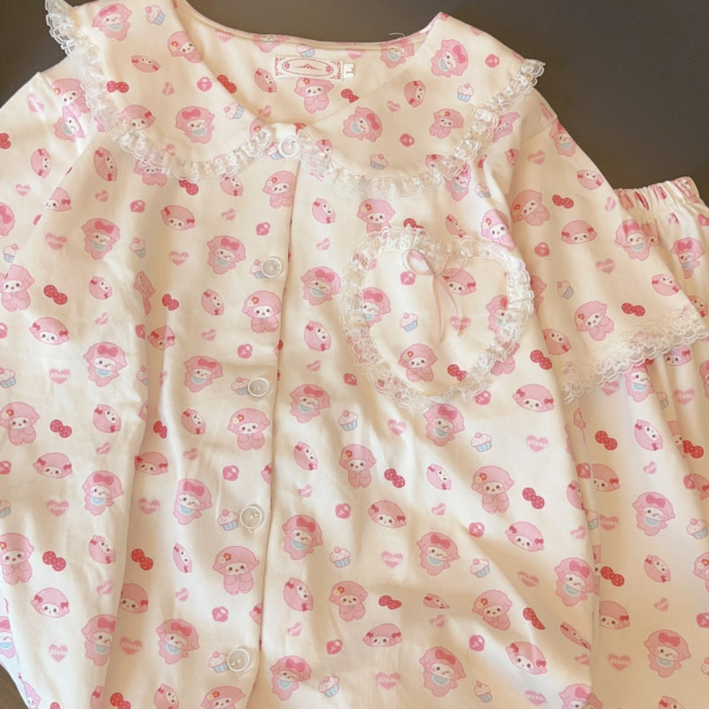 Süßer rosa Melo-Schlafanzug KI475