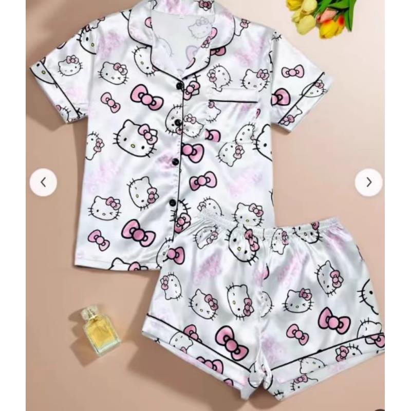 Kawaii Kitty Summer Pajamas Set