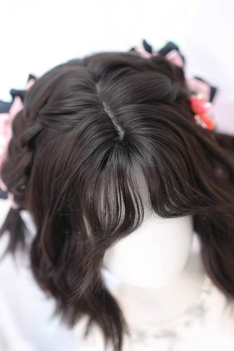 Special Curtain Bangs Short Wavy Wig
