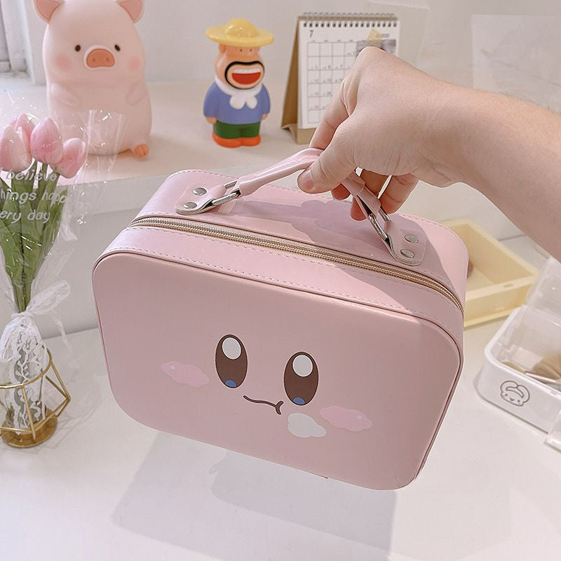 Pink Kirby Portable Cosmetic Storage Bag KI711