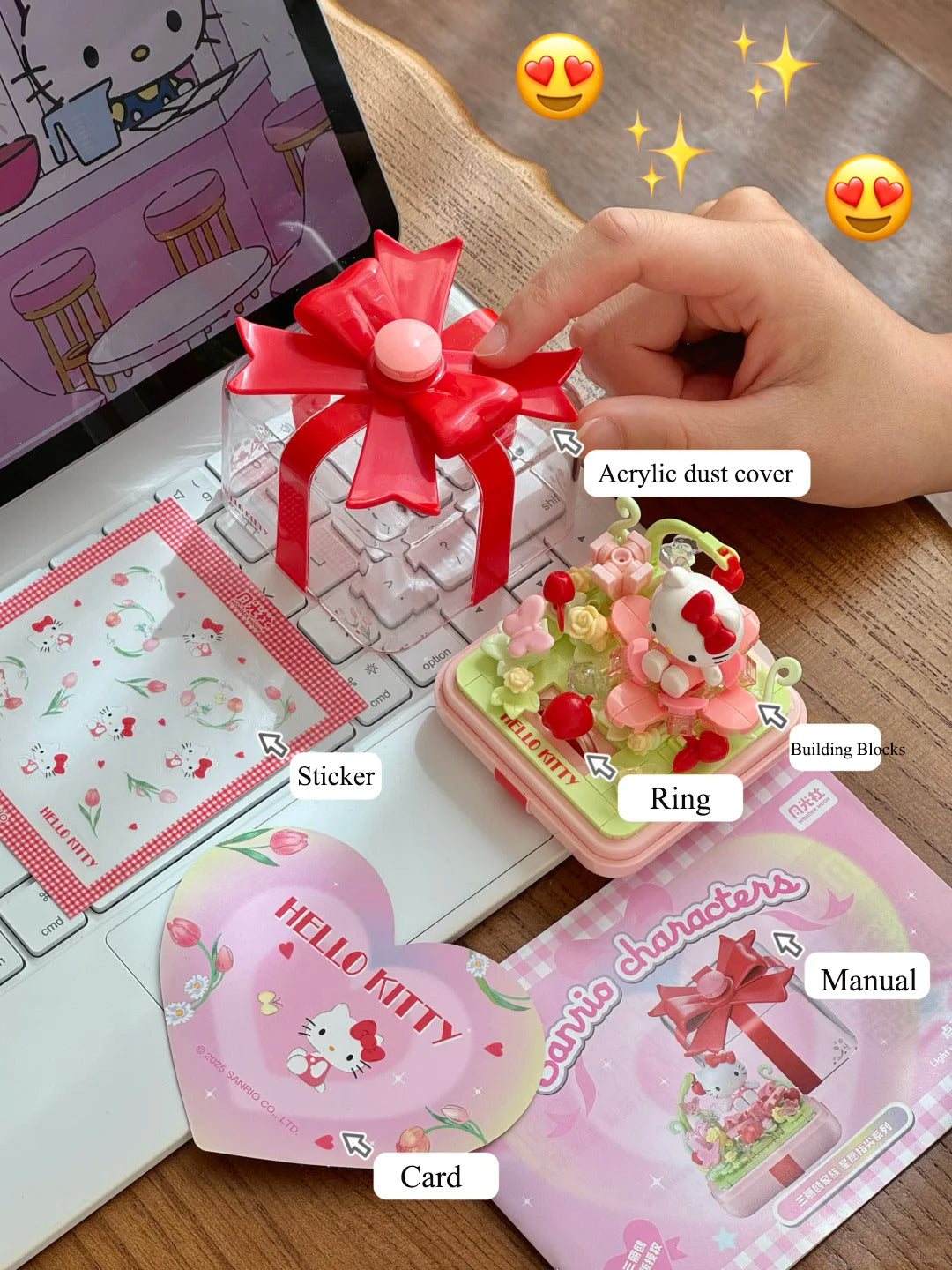 Fingertip Ring box flower star wish building blocks blind box