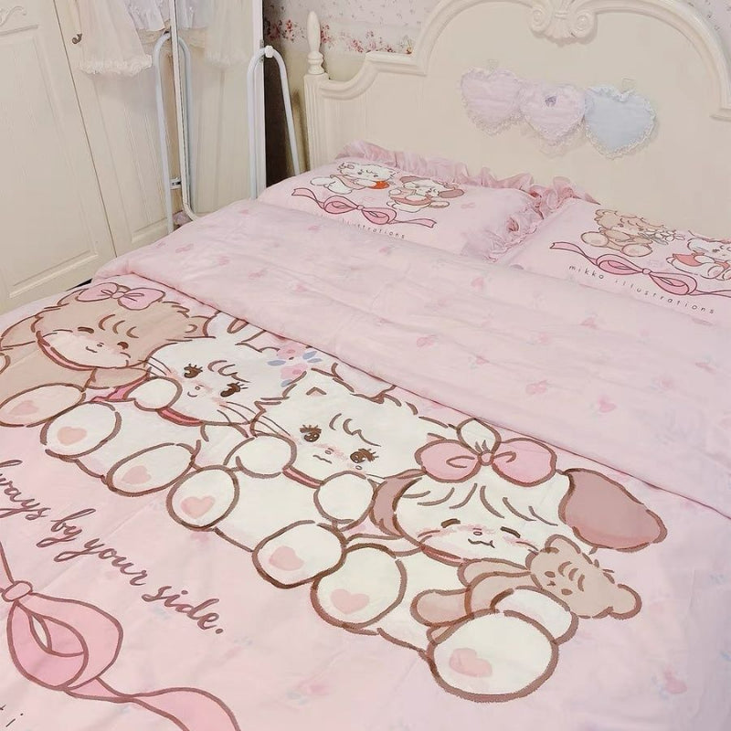 Mikko Pink Flower Bedding - Kimi
