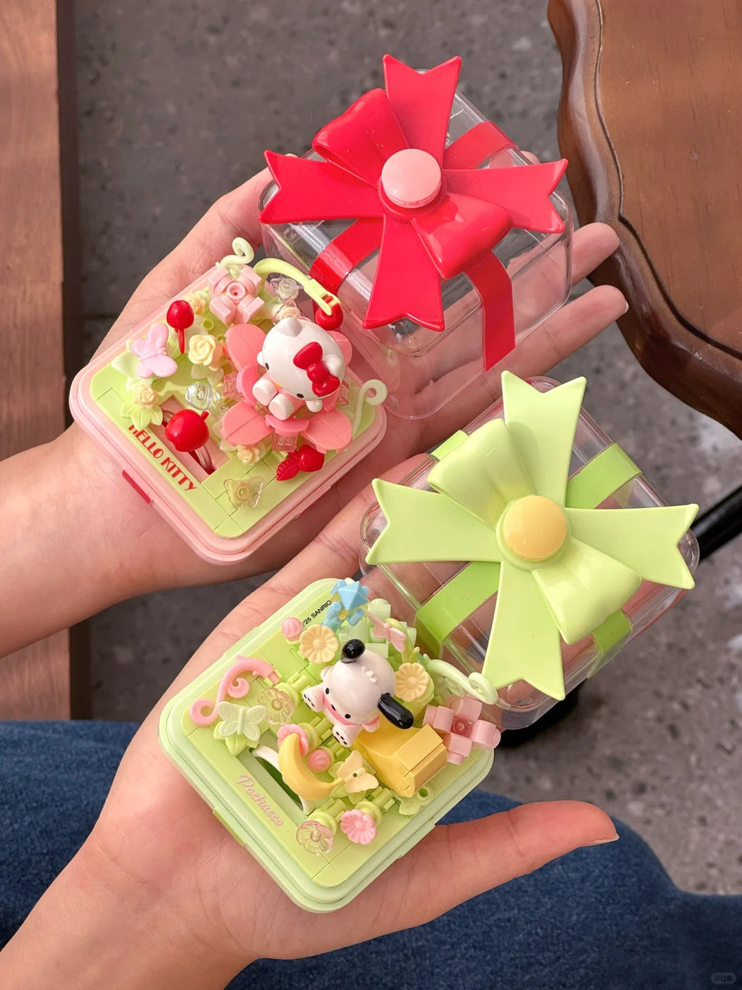 Fingertip Ring box flower star wish building blocks blind box