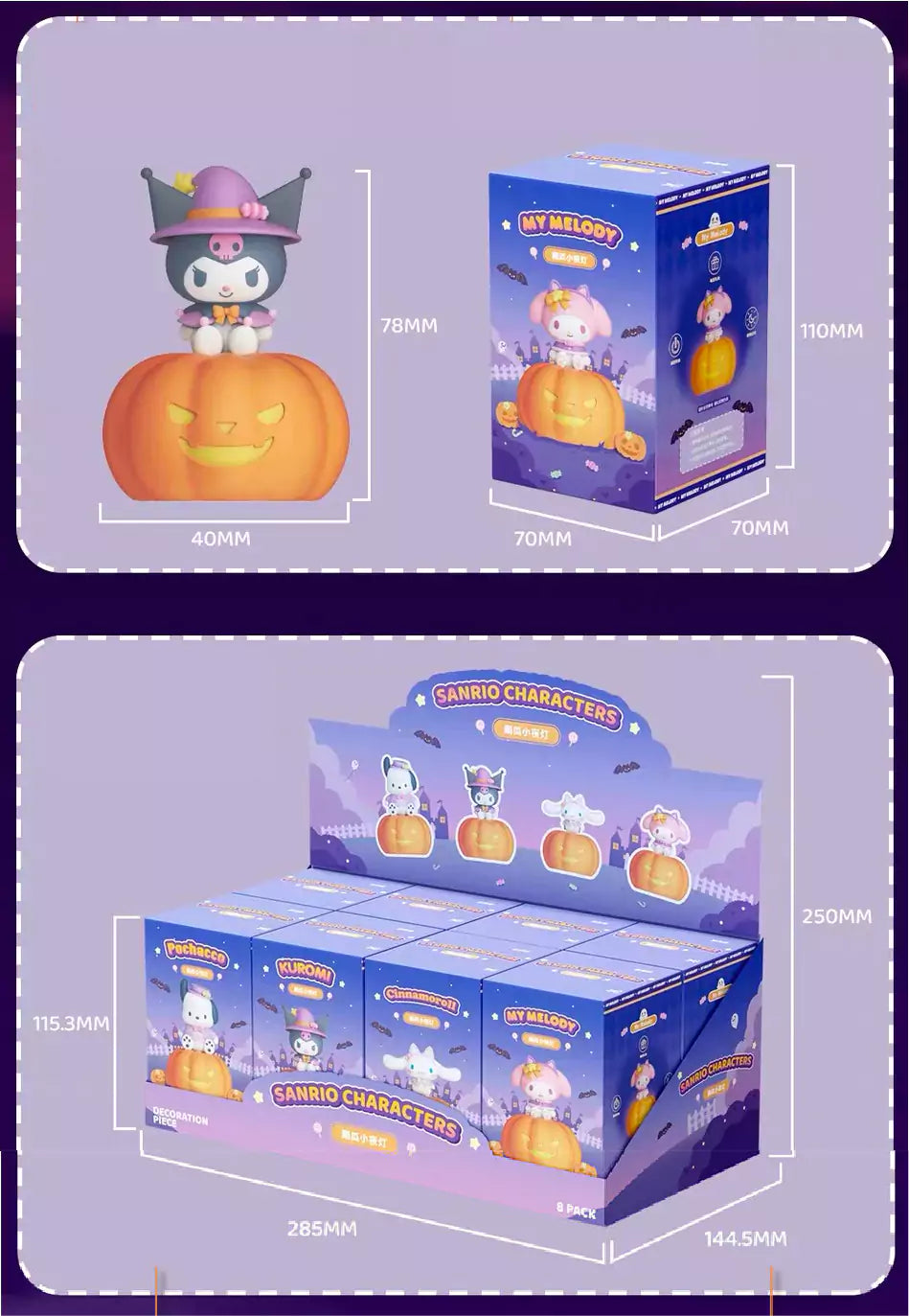 Halloween Character Pumpkin Mini Night Light