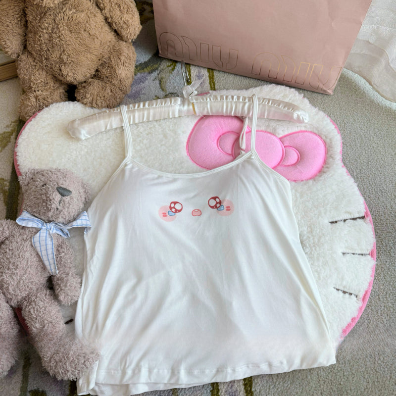 White Cotton Emoji Suspender