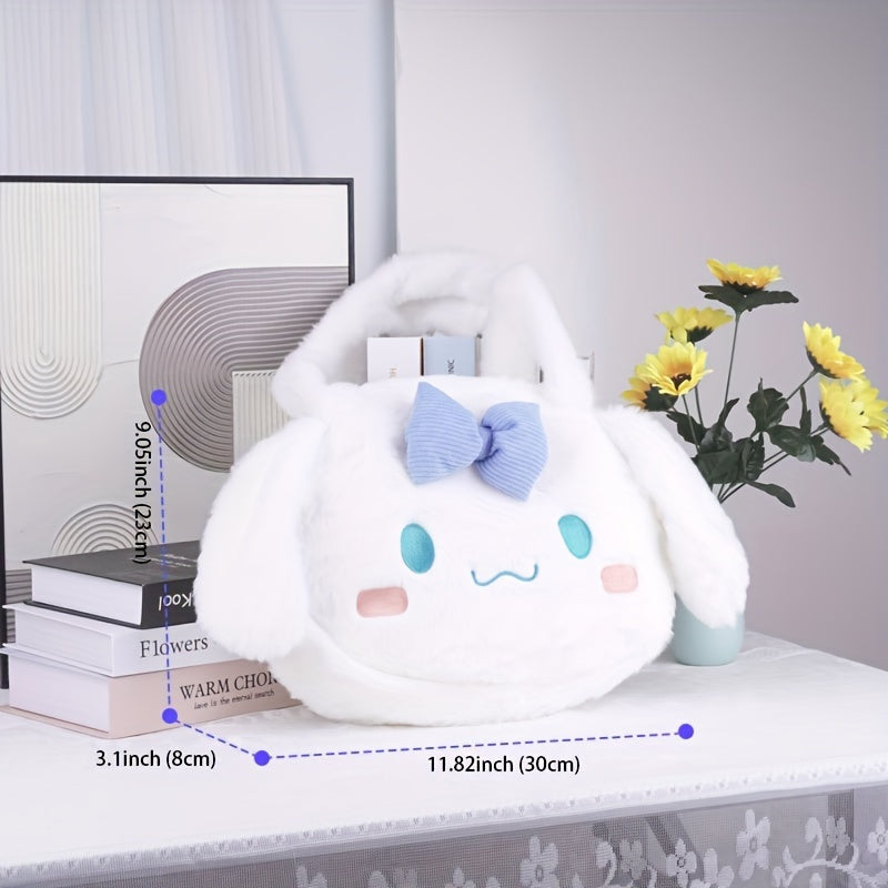 Kawaii Cinna Furry Shoulder Bag with Bow