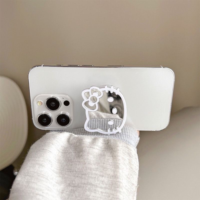 Cute Kitty Mirror Mobile Phone Case Holder