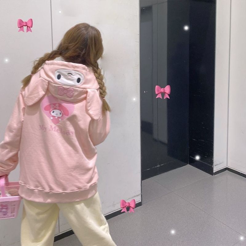 Süßer Anime-Strickpullover mit Stickerei KI592