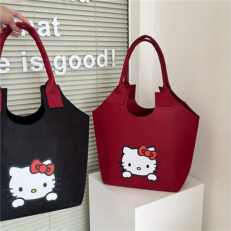 Kitty Cat Felt Tote Bag