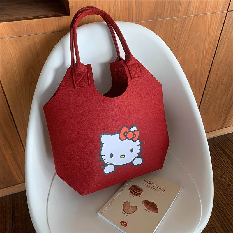 Kitty Cat Felt Tote Bag