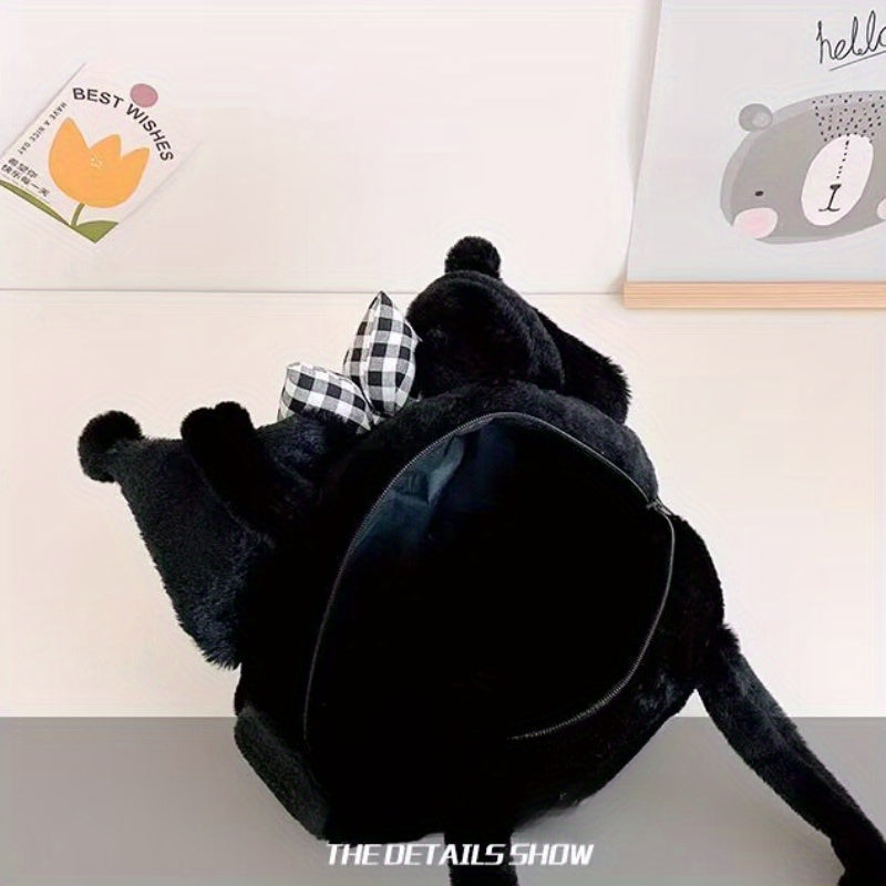 Kawaii Cinna Furry Shoulder Bag with Bow