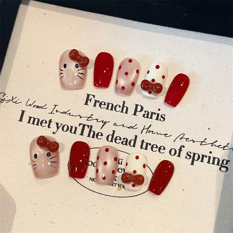 Kitty Cat Eye Press-On Nail Set