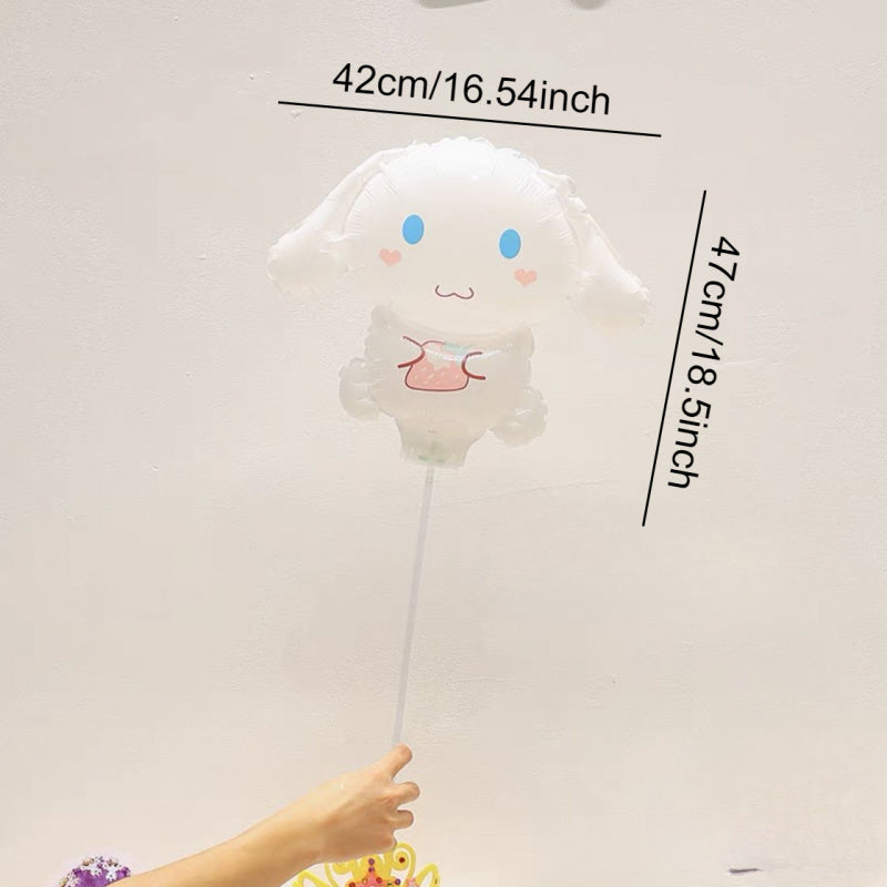 5pcs Cartoon Balloons Halloween Drag Pole Handheld Stick KI742