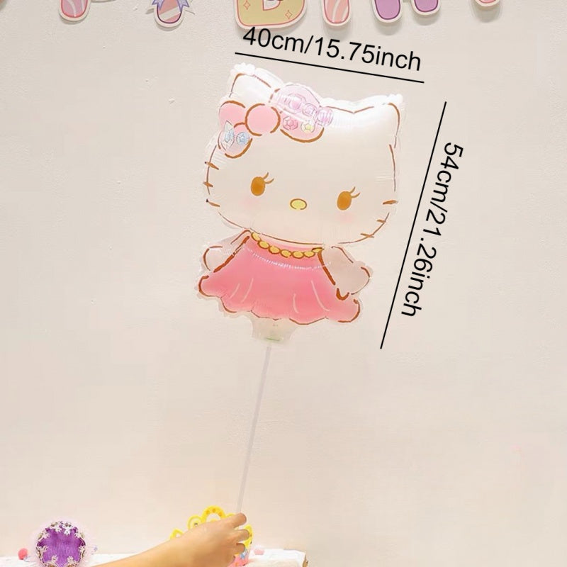 5pcs Cartoon Balloons Halloween Drag Pole Handheld Stick KI742
