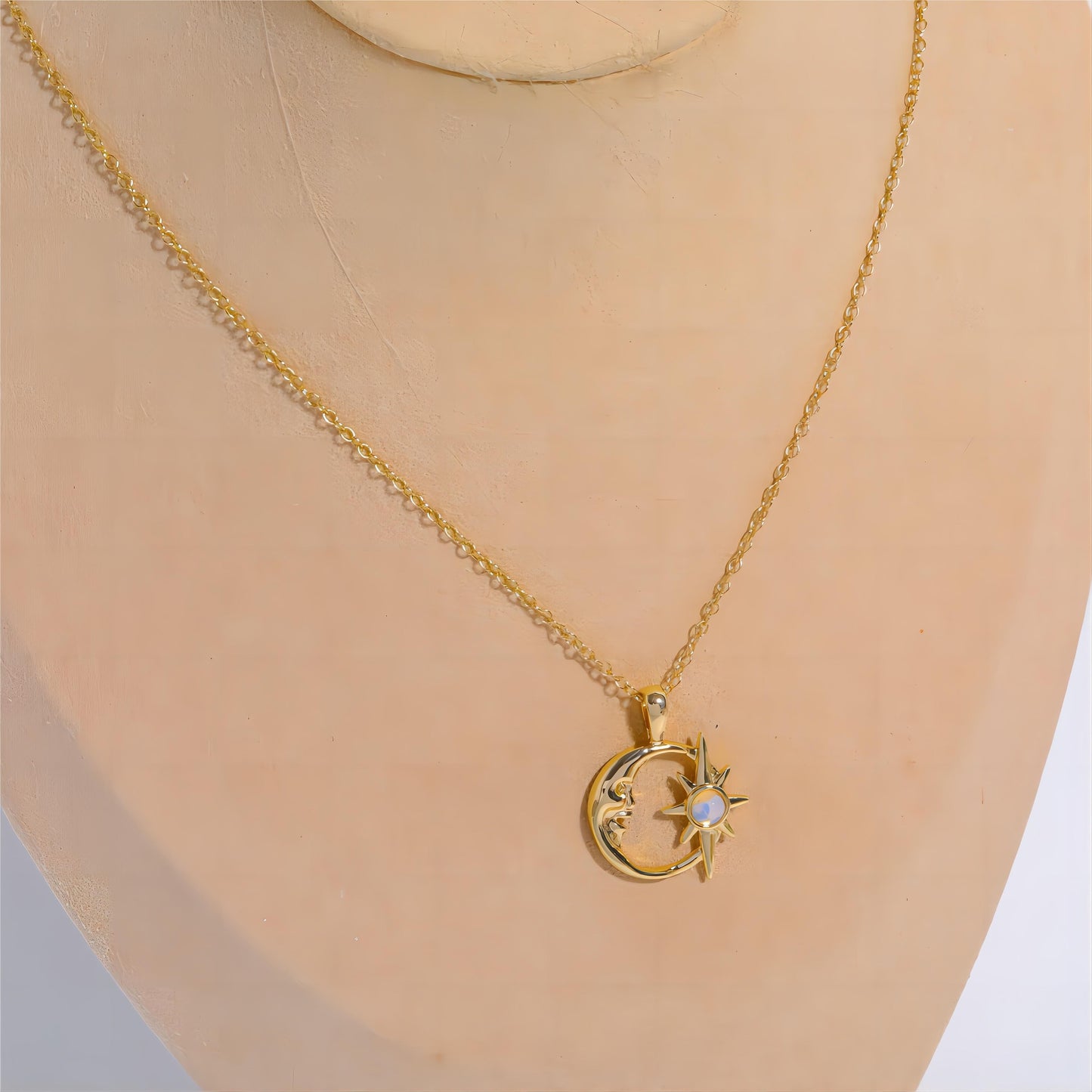 Collier Opale Étoile Phase de Lune