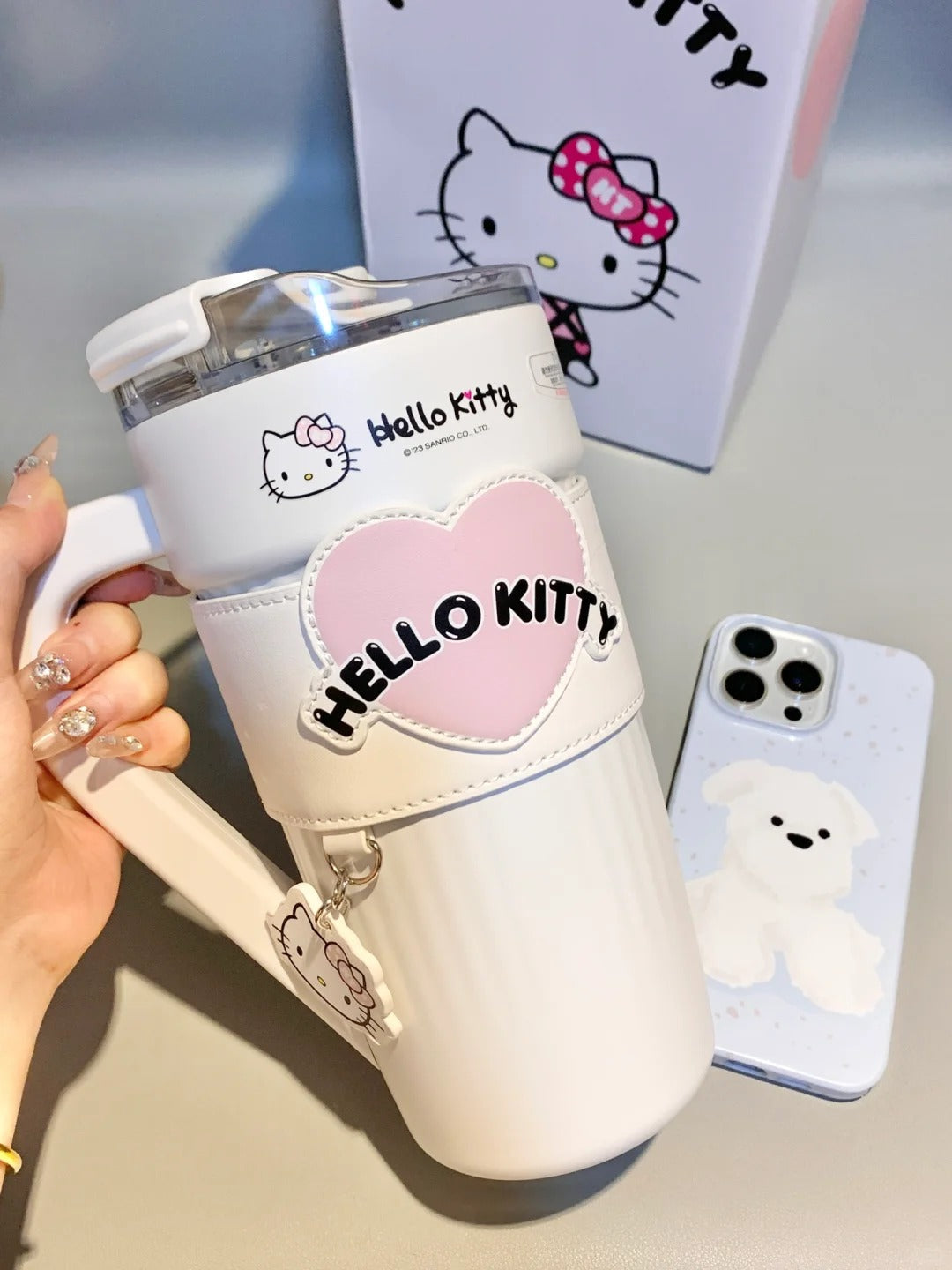 Kawaii Kitty Heart Stainless Steel Bottle