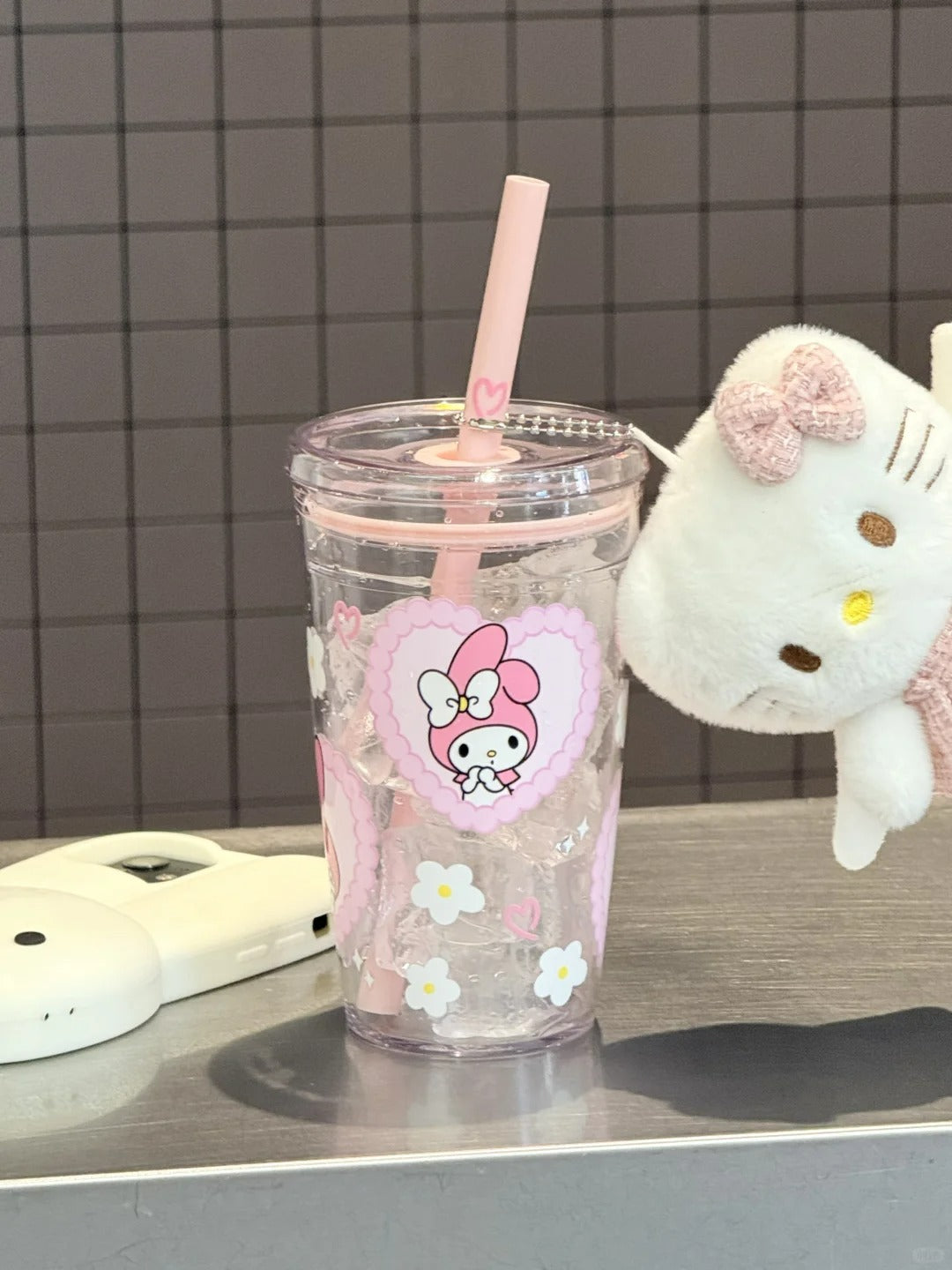 Melo Straw Cup Water Bottle 450ml