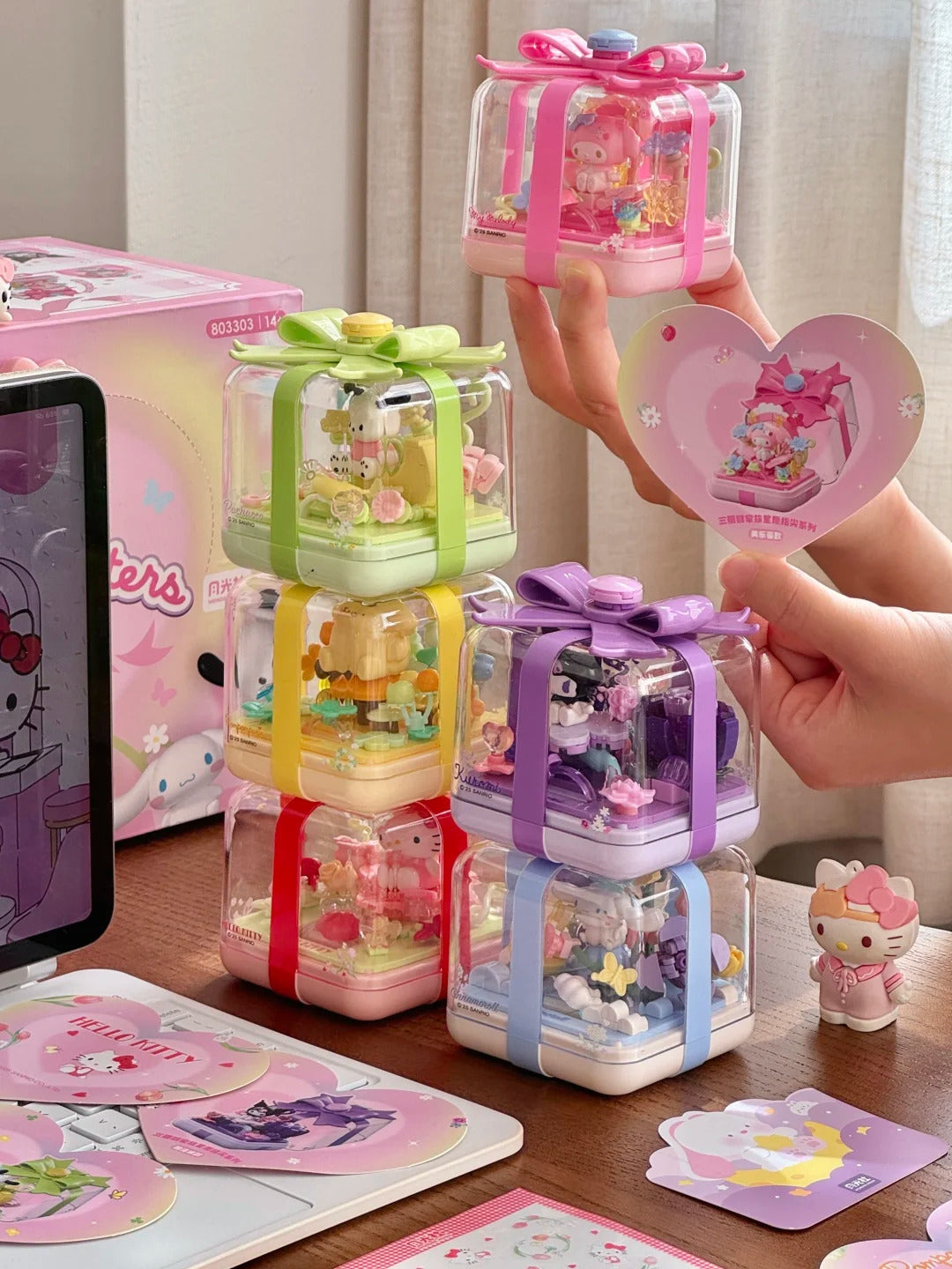 Fingertip Ring box flower star wish building blocks blind box