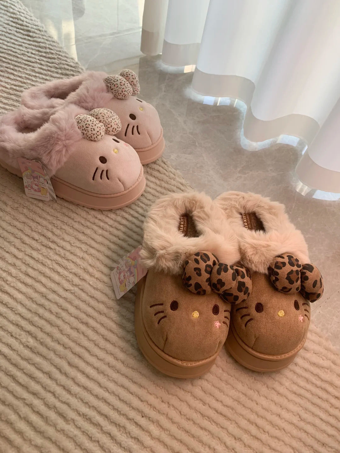 Indoor Outdoor Hello Kitty Slippers Fuzzy