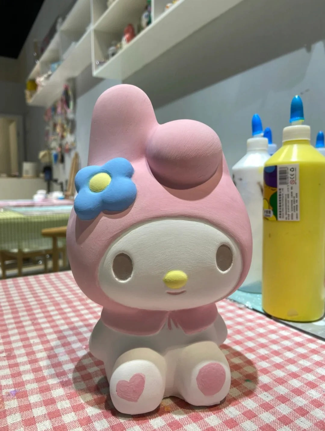 Cartoon DIY Painting Piggy Bank with 12 Colors