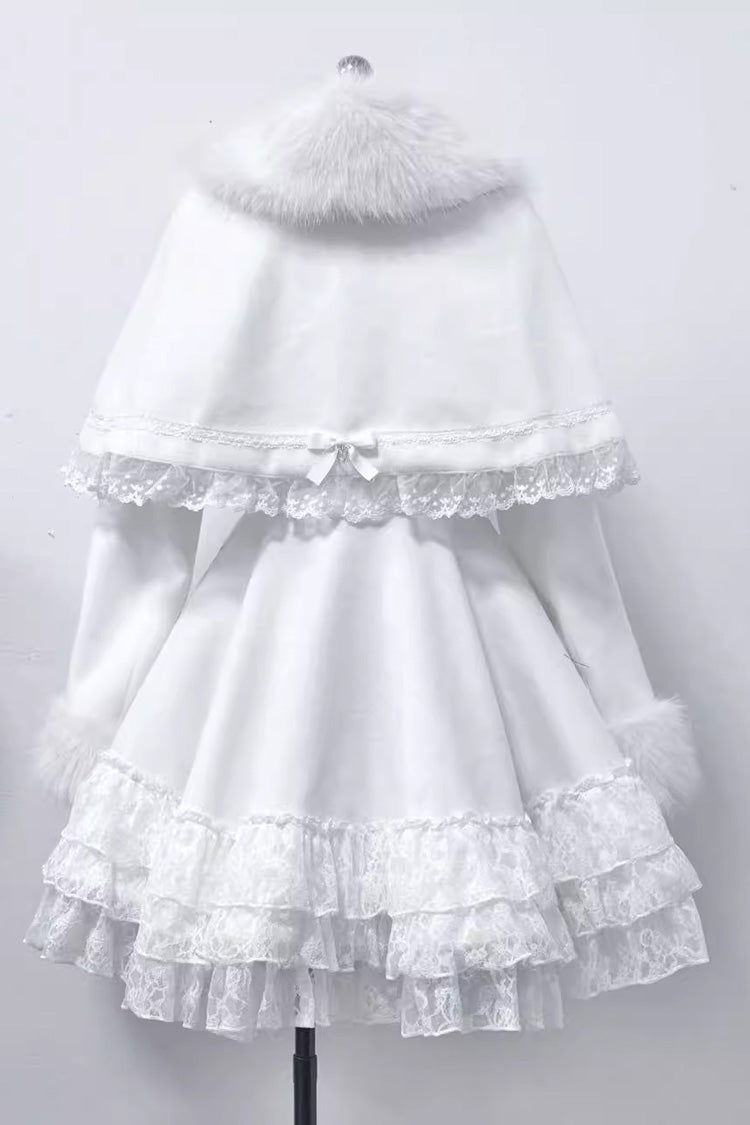Jirai Kei Coat with Removable Cape and Bowknot - Magician Style - Long Sleeve
