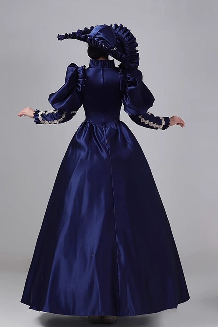 Victorian Princess Dress with Ruffle Cardigan - Medieval Court Style - Triple Hue