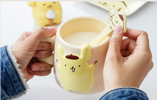Cute Carton Mug with Spoon