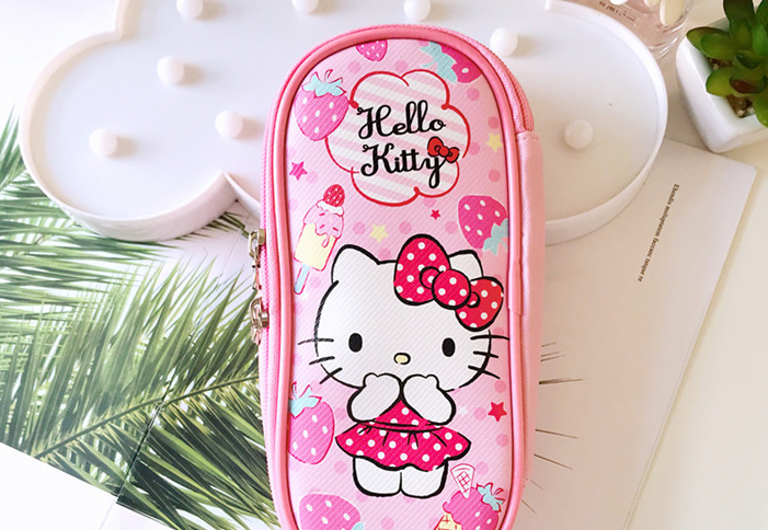 Kawaii Plaid Pencill Bag