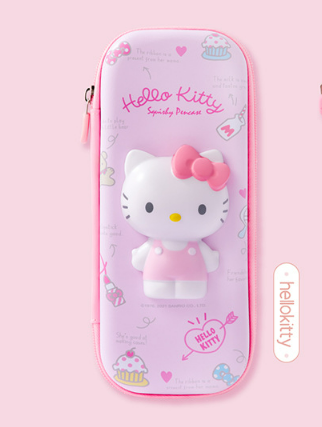 Pink Cute Kitty Squishy Pencil Bag