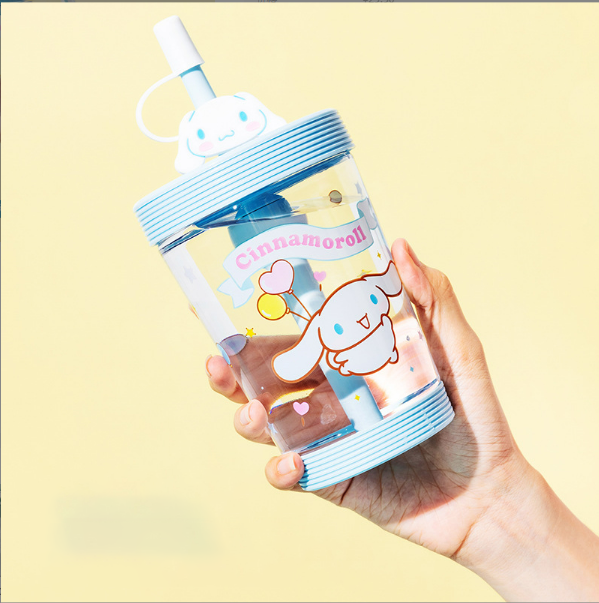 Cute Straw Water Bottle(535ml)