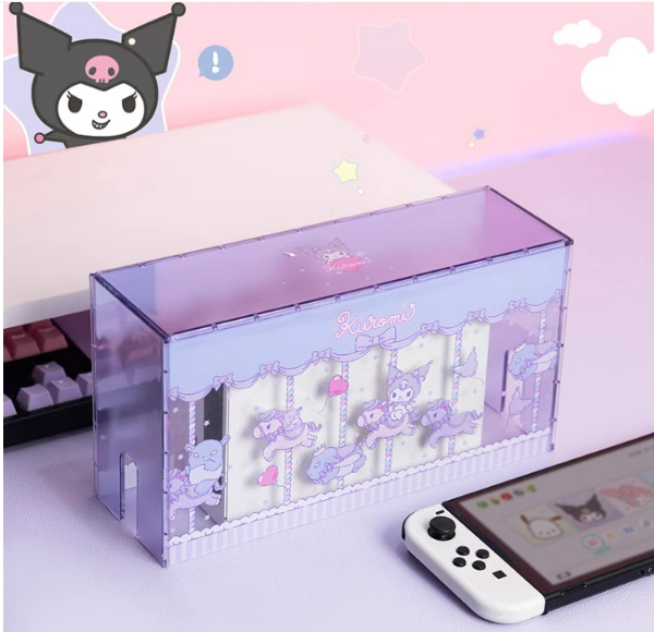 Couvercle de boîte d'affichage anti-poussière en acrylique transparent pour commutateur/station d'accueil OLED