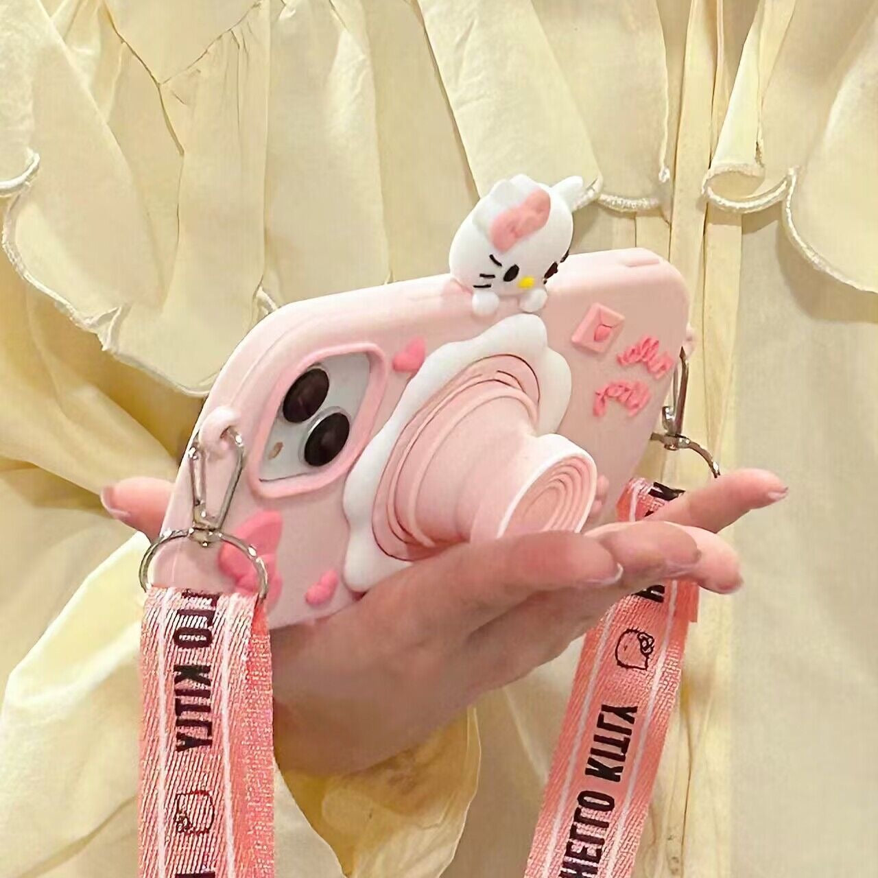 Kitty Camera Phone Case with Shoulder Strap