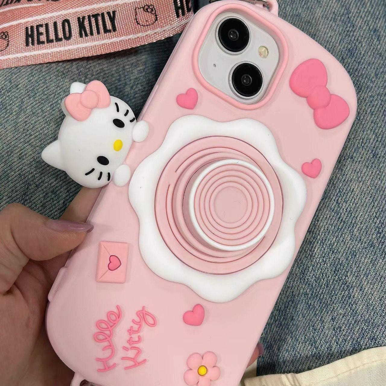 Kitty Camera Phone Case with Shoulder Strap