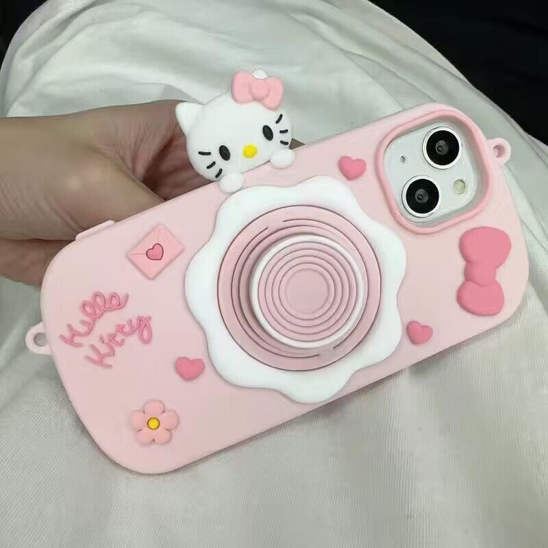 Kitty Camera Phone Case with Shoulder Strap