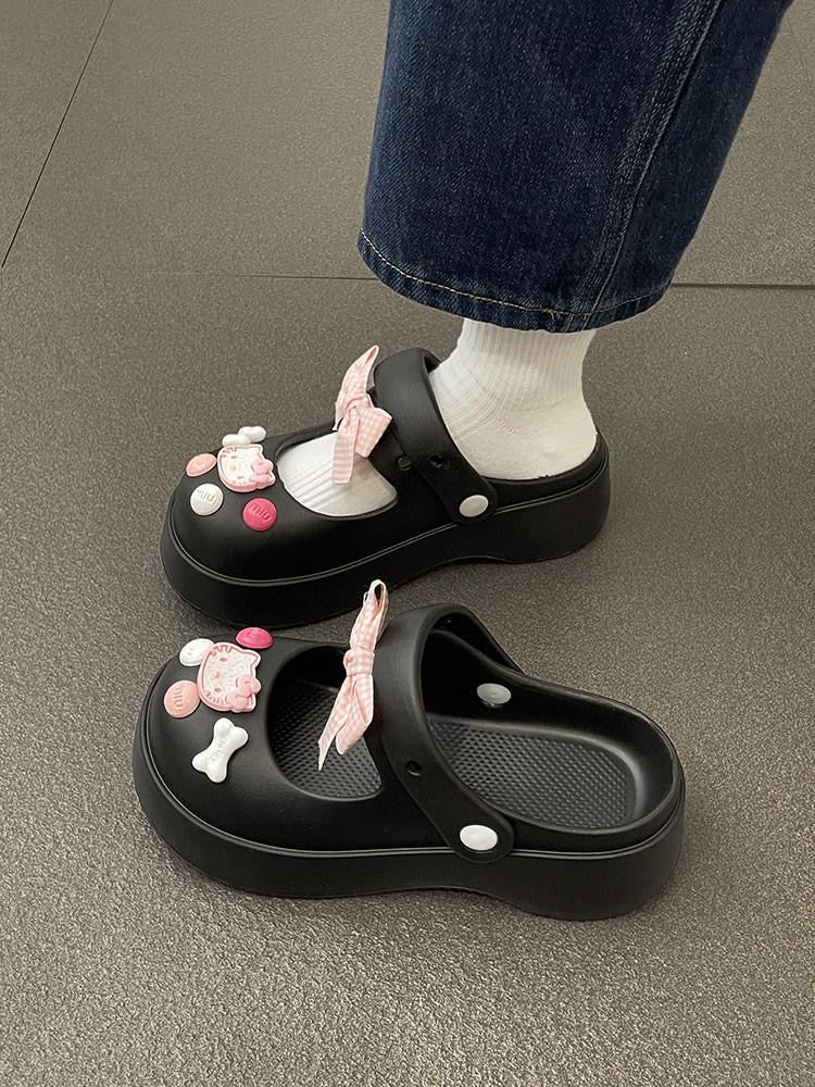 Chaussures à enfiler avec nœud papillon Kitty