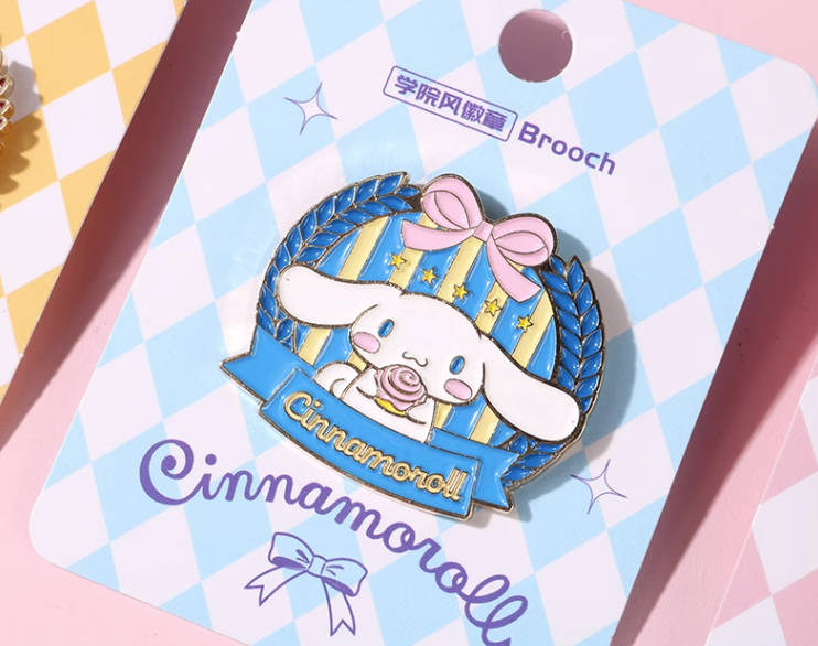 Cute Preppy Metal Badge