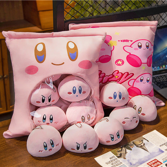 Kirby with 6 Small Doll Plush Bag