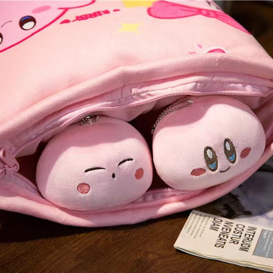Kirby with 6 Small Doll Plush Bag