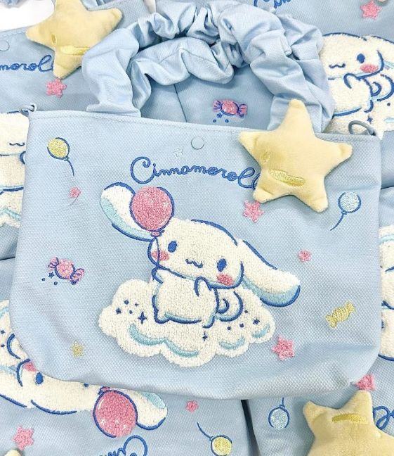 Cartoon Embroidered Portable Messenger Bag
