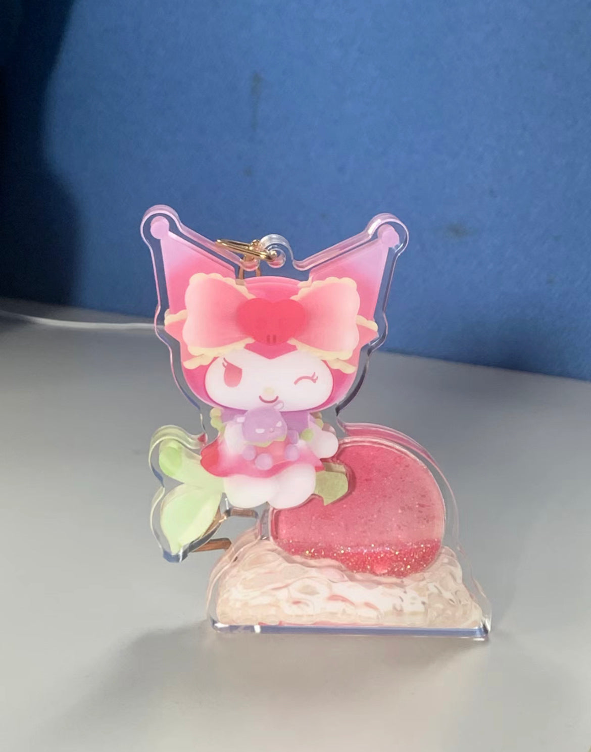 Cartoon Peach Paradise Keychain