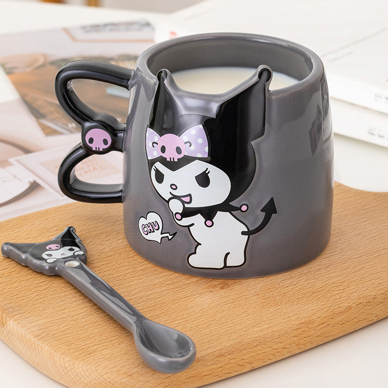 Cute Carton Mug with Spoon