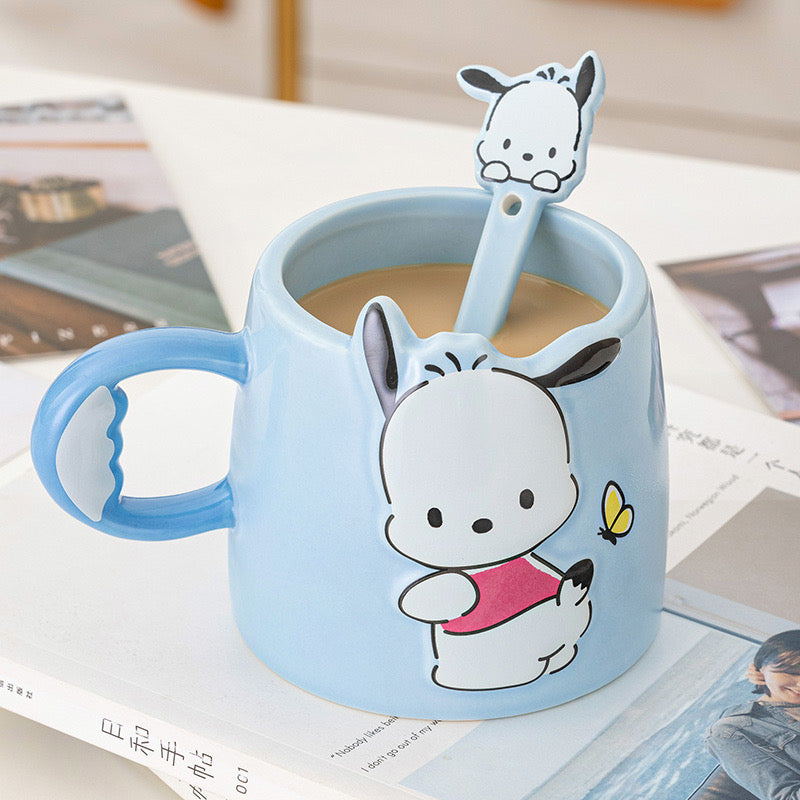 Cute Carton Mug with Spoon