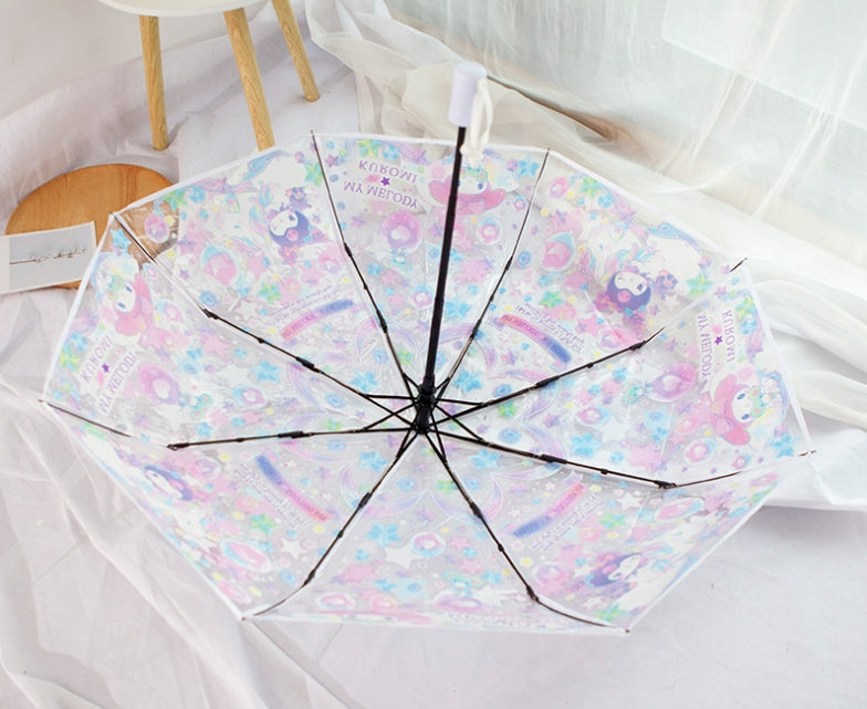 Melo and Kuro Transparent Umbrella
