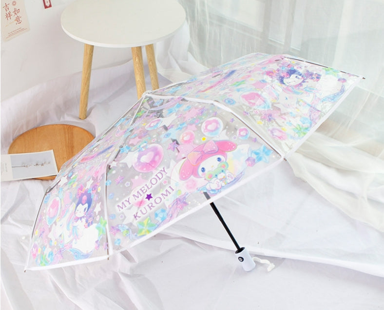 Melo and Kuro Transparent Umbrella