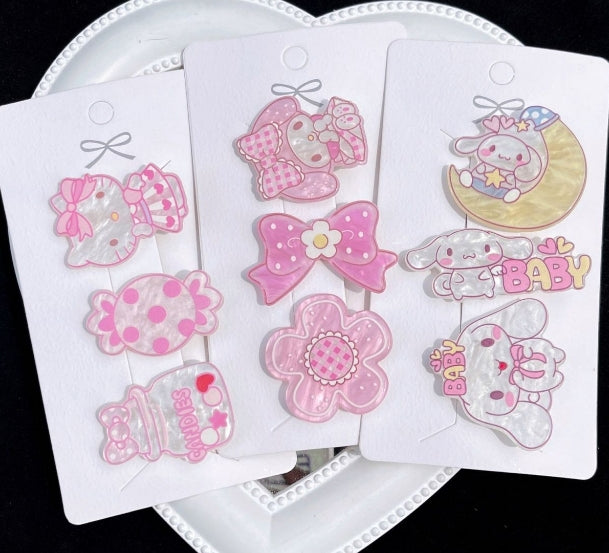 Cartoon Hair Clip Set