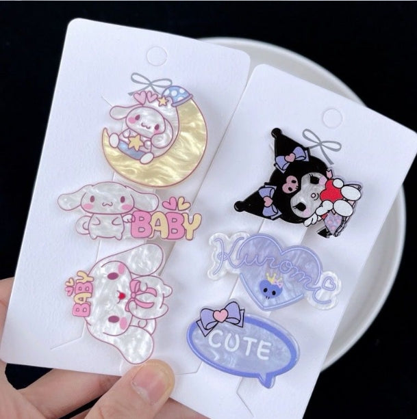 Cartoon Hair Clip Set