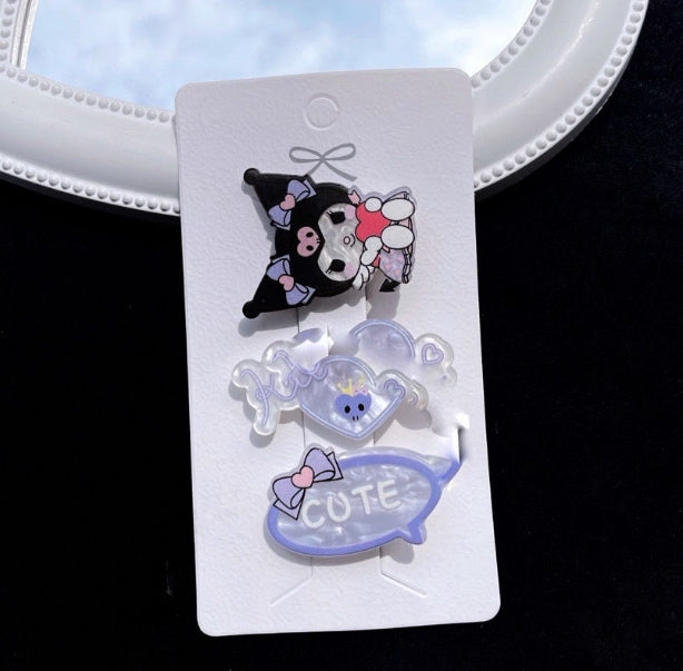 Cartoon Hair Clip Set