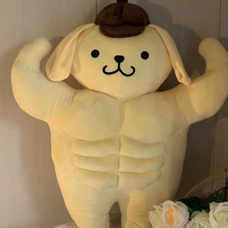 Lustiges Plüschspielzeug mit Muskelkätzchen