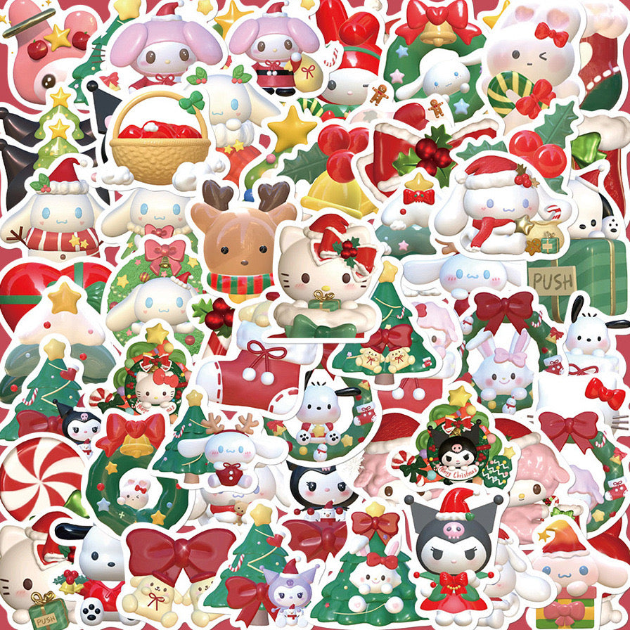 Kawaii Christmas Anime Stickers